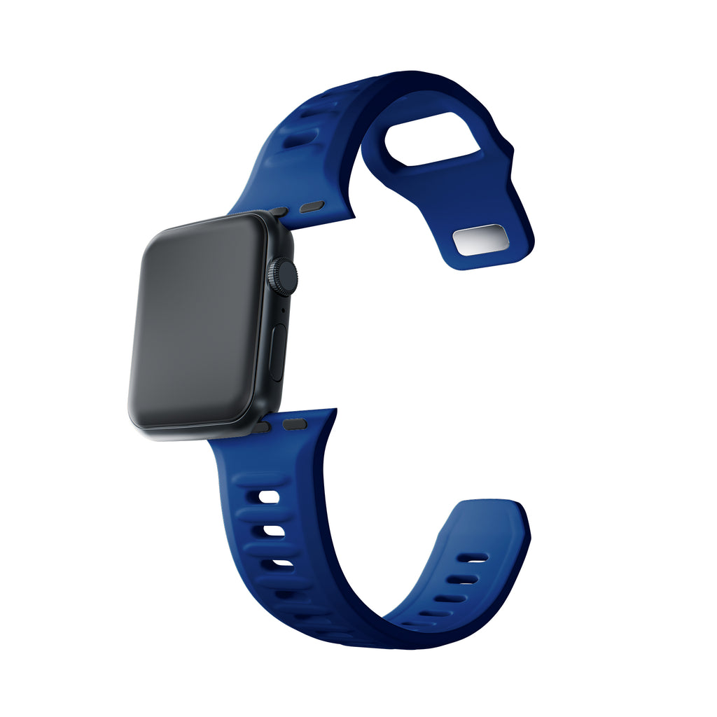 3mk silikoninis laikrodžio dirželis, skirtas Apple Watch 38 / 40 / 41 mm - mėlynas