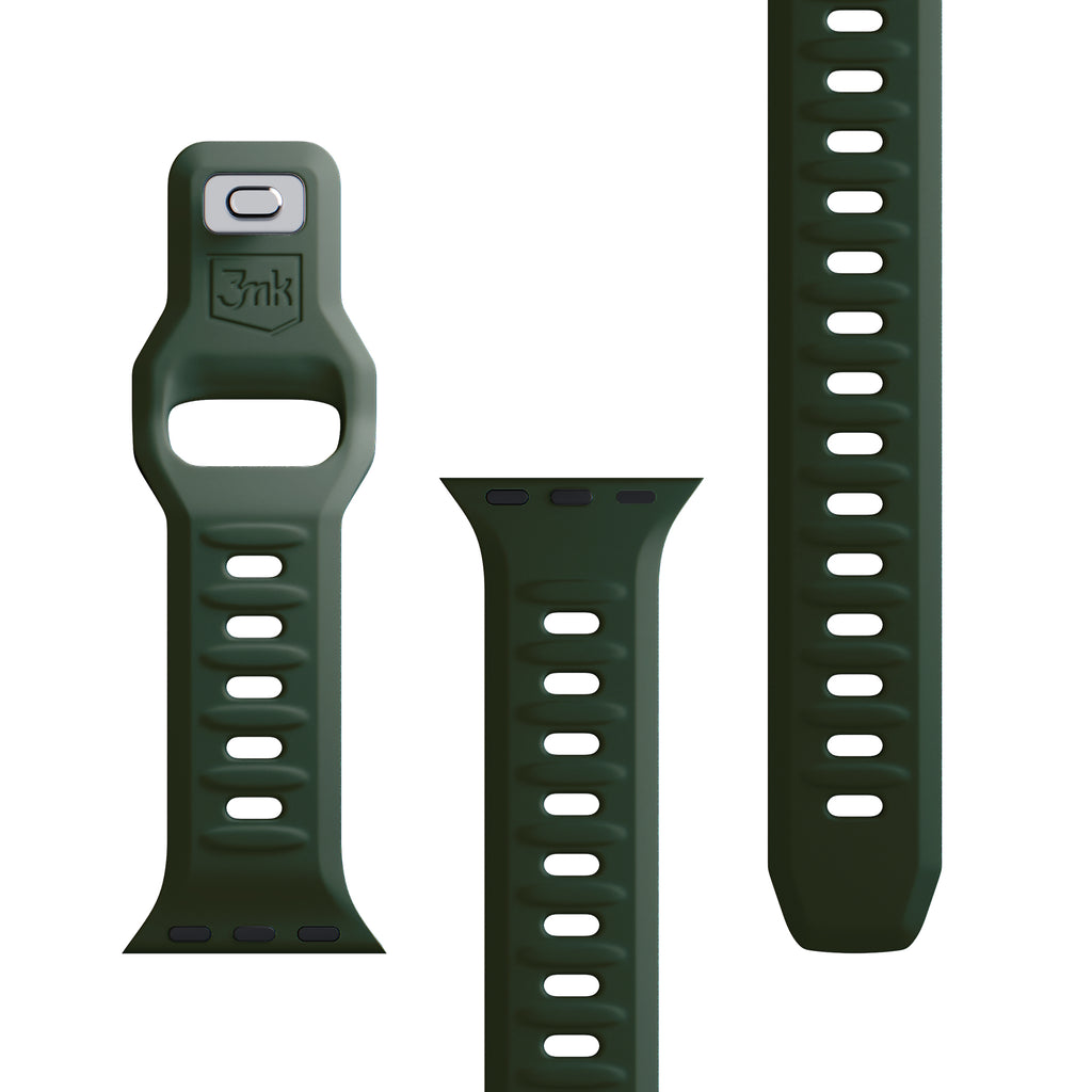 3mk silikoninis laikrodžio dirželis, skirtas Apple Watch 38 / 40 / 41 mm - žalias