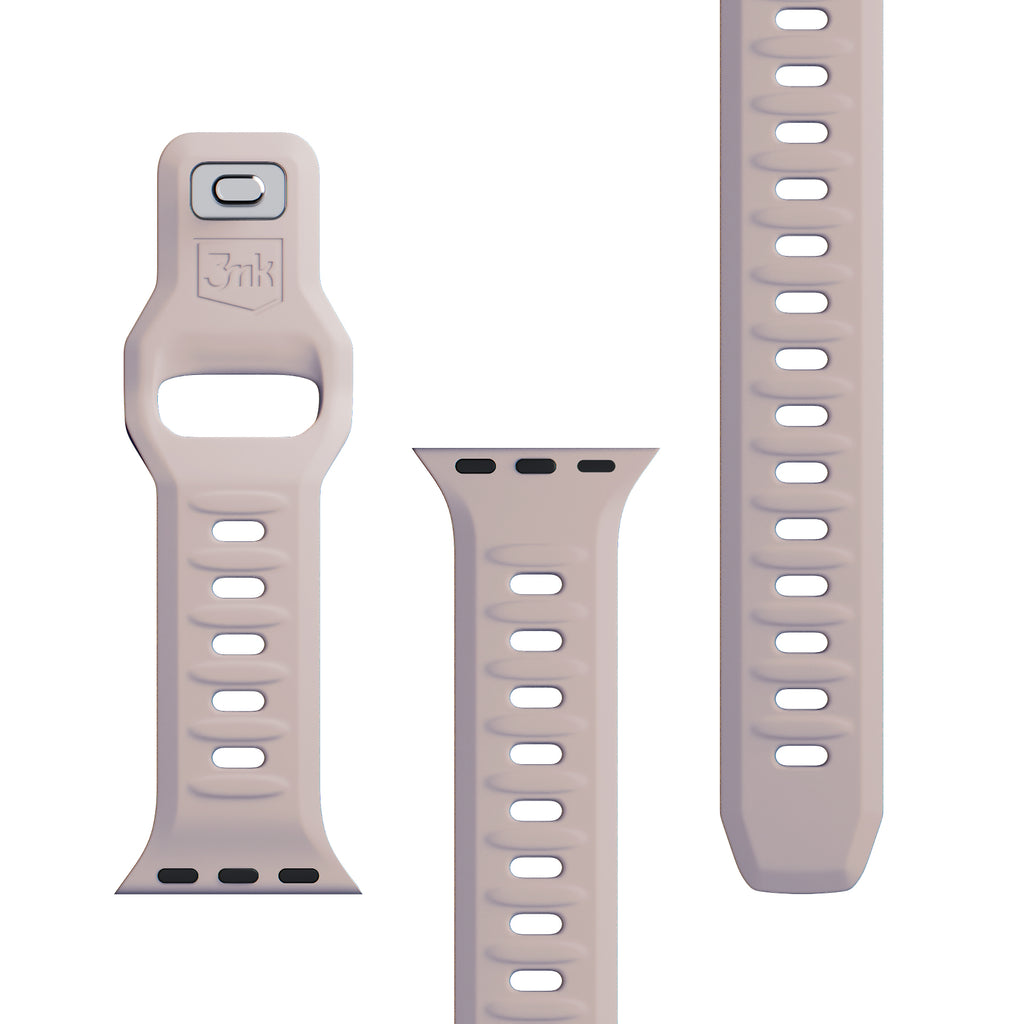 3mk silikoninis laikrodžio dirželis, skirtas Apple Watch 38/40/41 mm – smėlio spalvos