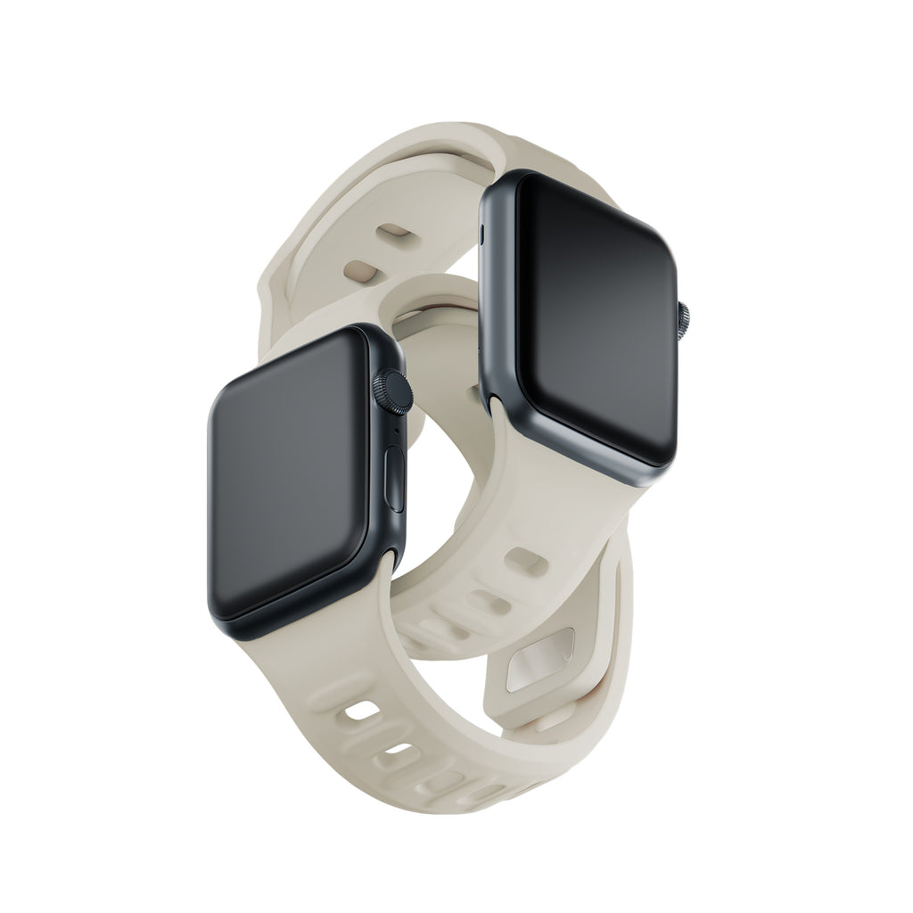 3mk Silicone Watch Strap Apple Watch 38/40/41 mm – baltas -- Apple Watch 38/40/41mm