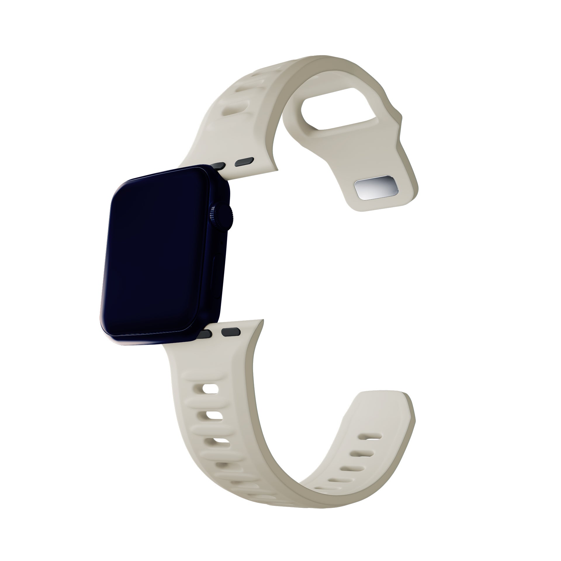 3mk Silicone Watch Strap Apple Watch 38/40/41 mm – baltas -- Apple Watch 38/40/41mm