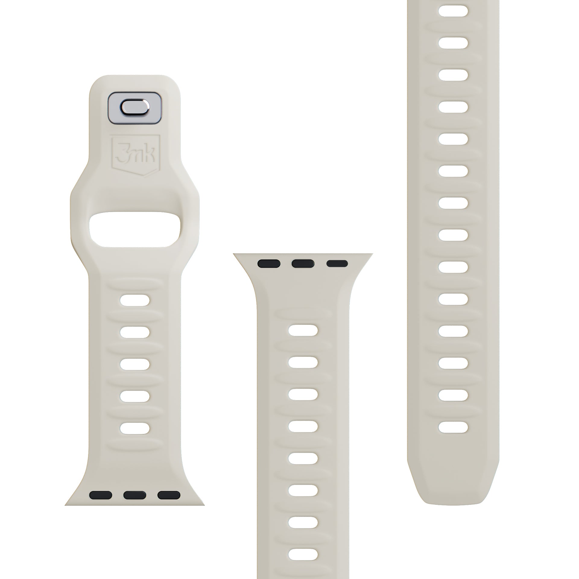 3mk Silicone Watch Strap Apple Watch 38/40/41 mm – baltas -- Apple Watch 38/40/41mm