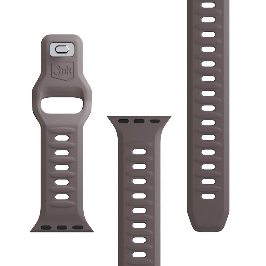 3mk silikoninis laikrodžio dirželis, skirtas Apple Watch 38/40/41 mm – tamsiai pilkas