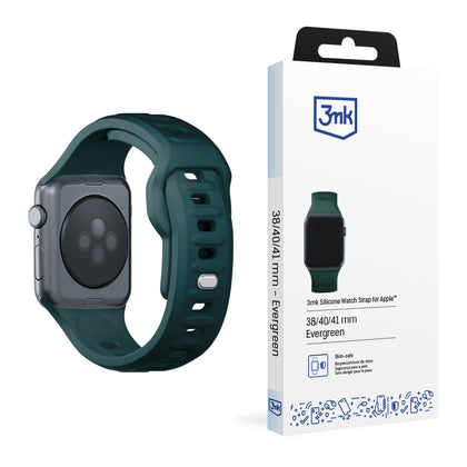 3mk silikoninė laikrodžio juosta skirta Apple Watch 42 / 44 / 45 / 49 mm - žalia -- Apple Watch 42/44/45/49mm