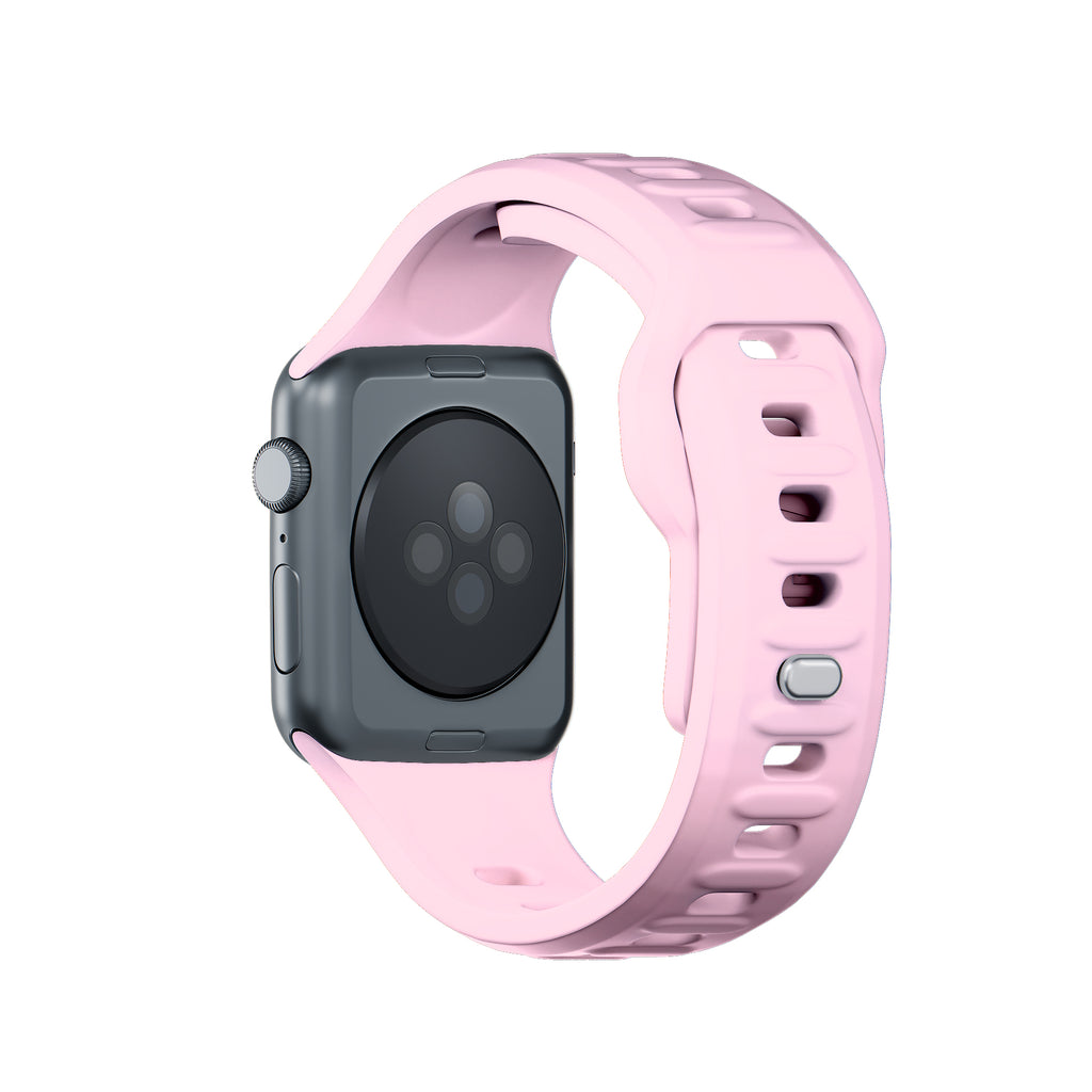 3mk silikoninis laikrodžio dirželis, skirtas Apple Watch 42/44/45/49 mm – rožinė