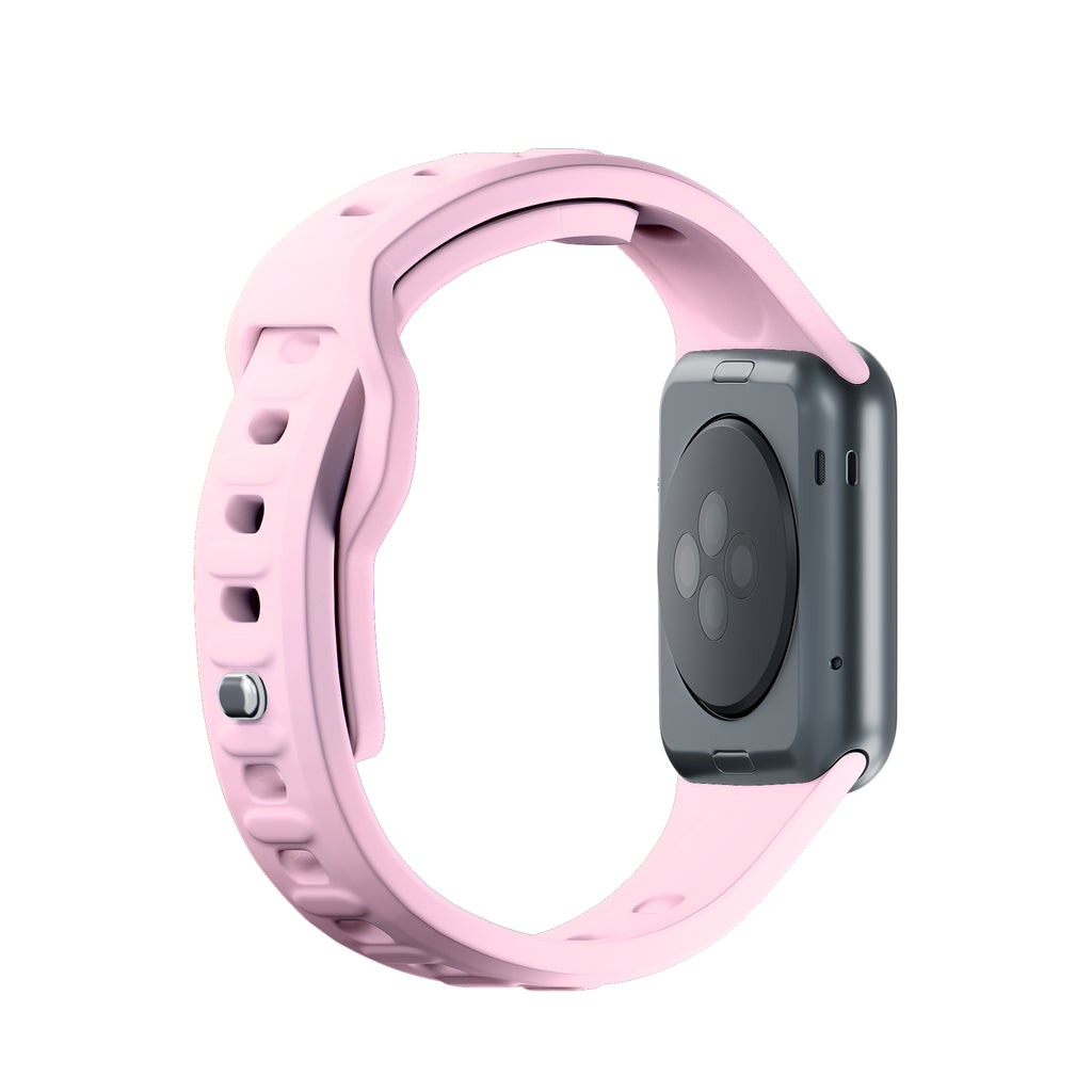 3mk silikoninis laikrodžio dirželis, skirtas Apple Watch 42/44/45/49 mm – rožinė