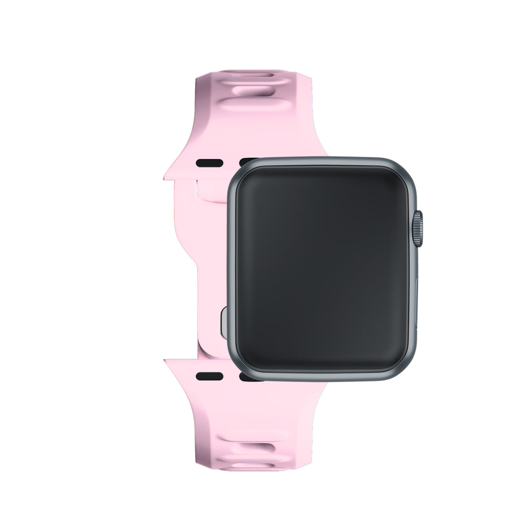 3mk silikoninis laikrodžio dirželis, skirtas Apple Watch 42/44/45/49 mm – rožinė