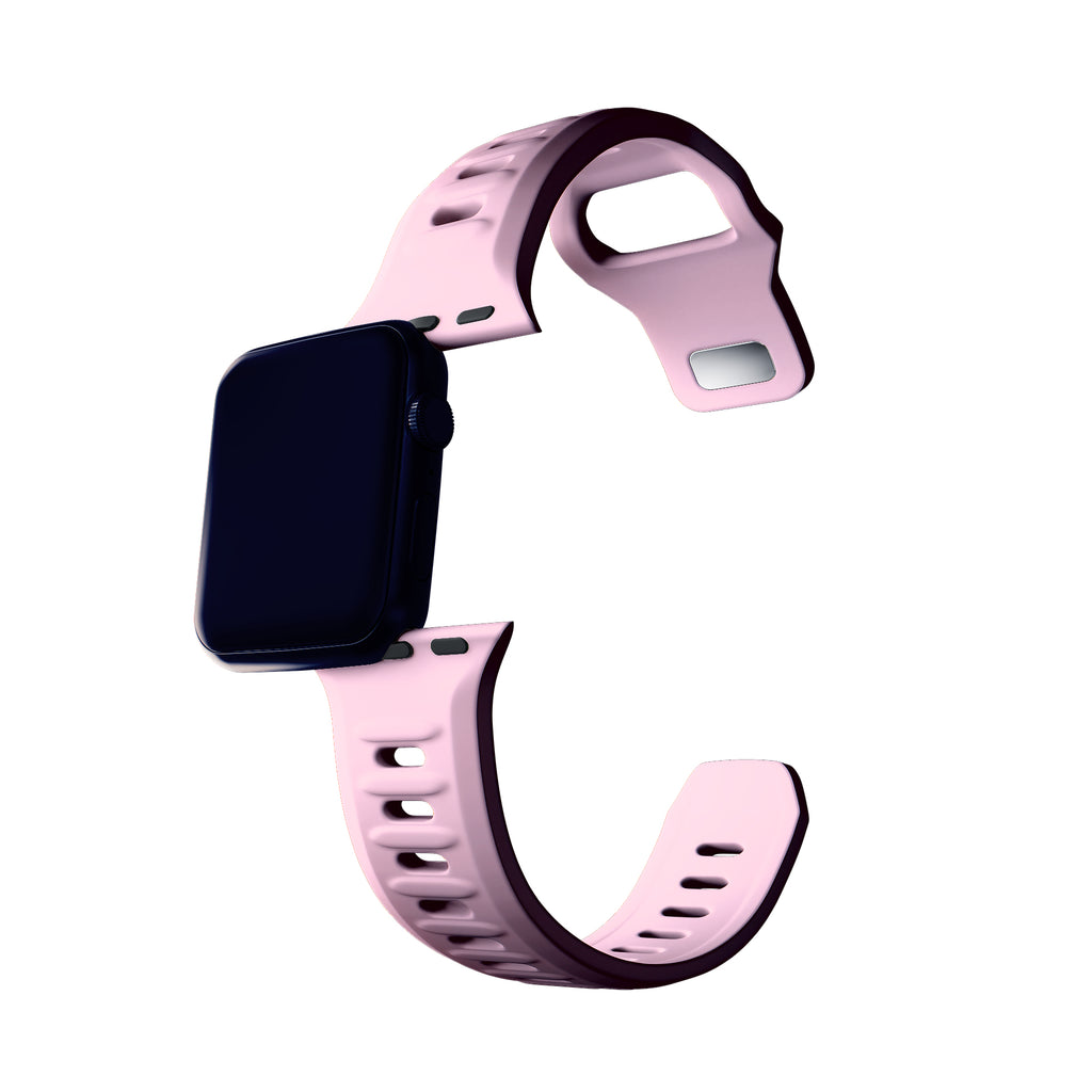 3mk silikoninis laikrodžio dirželis, skirtas Apple Watch 42/44/45/49 mm – rožinė