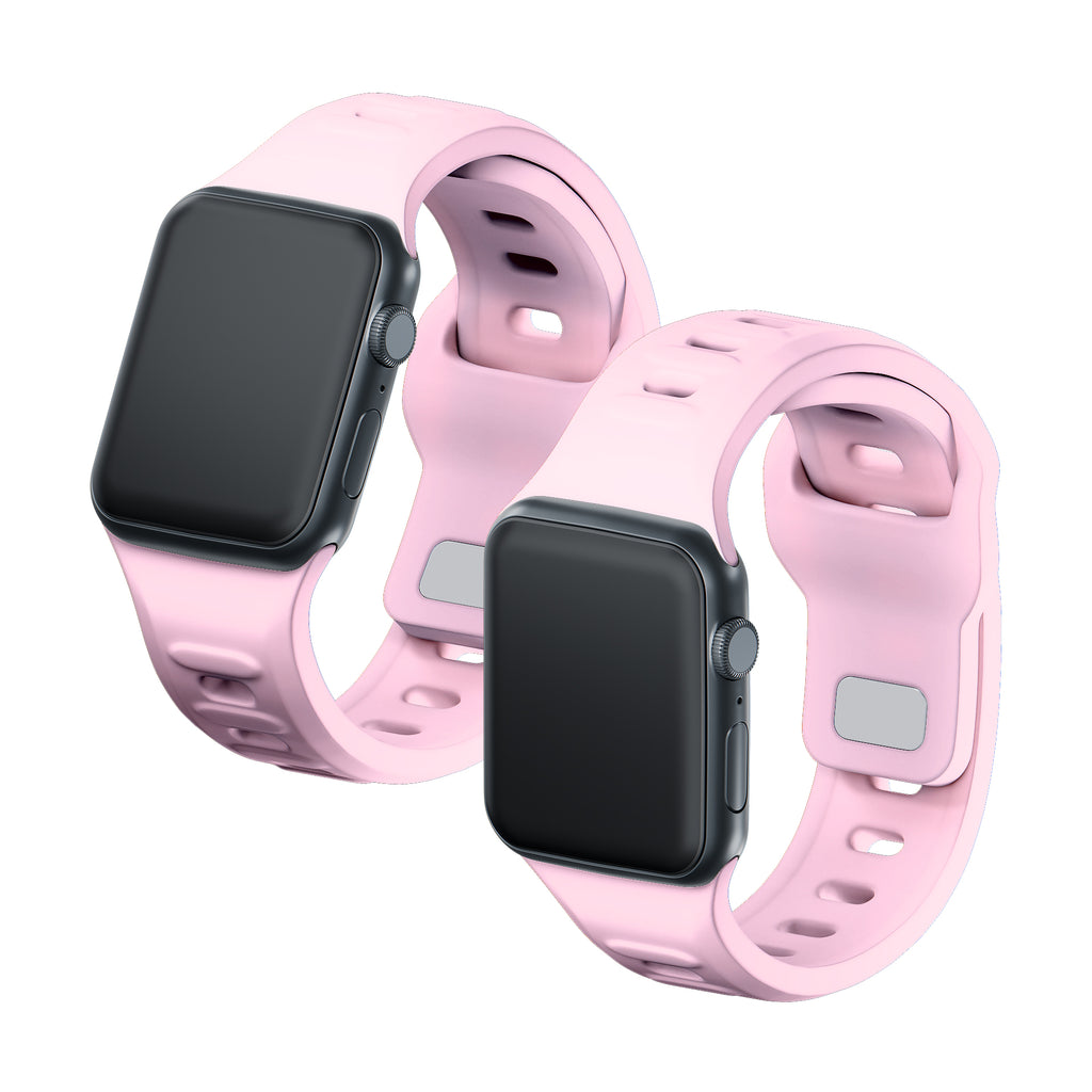 3mk silikoninis laikrodžio dirželis, skirtas Apple Watch 42/44/45/49 mm – rožinė
