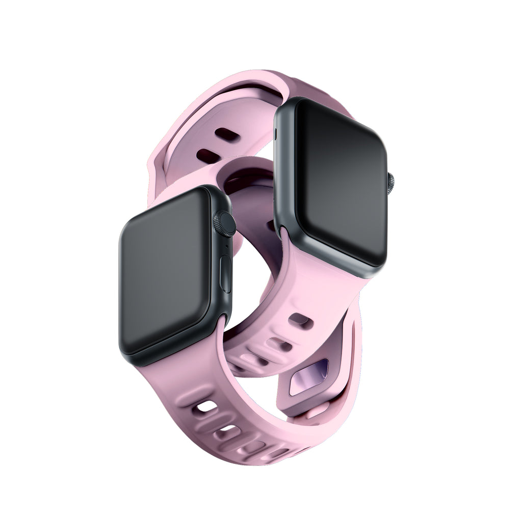3mk silikoninis laikrodžio dirželis, skirtas Apple Watch 42/44/45/49 mm – rožinė
