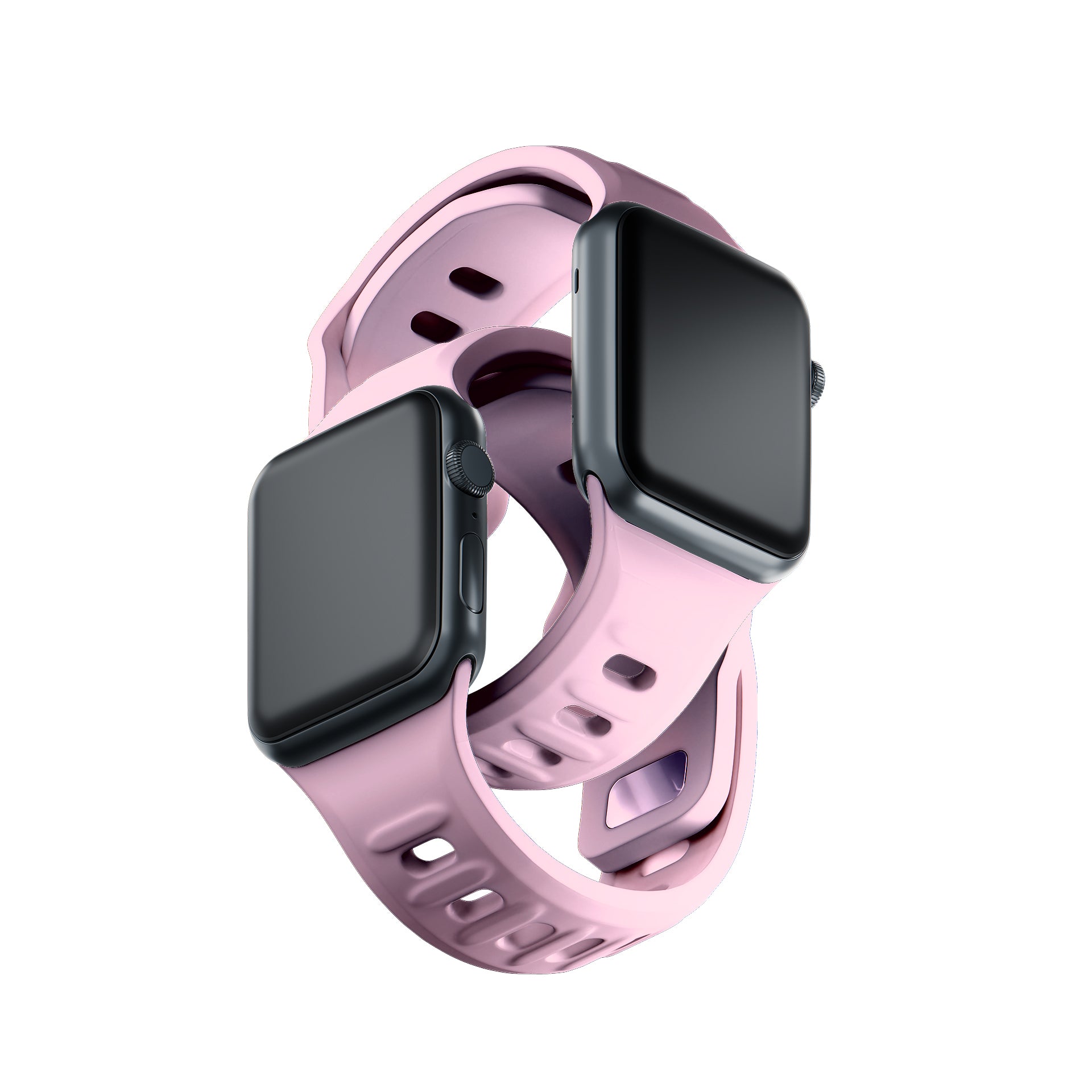 3mk silikoninis laikrodžio dirželis, skirtas Apple Watch 42/44/45/49 mm – rožinė