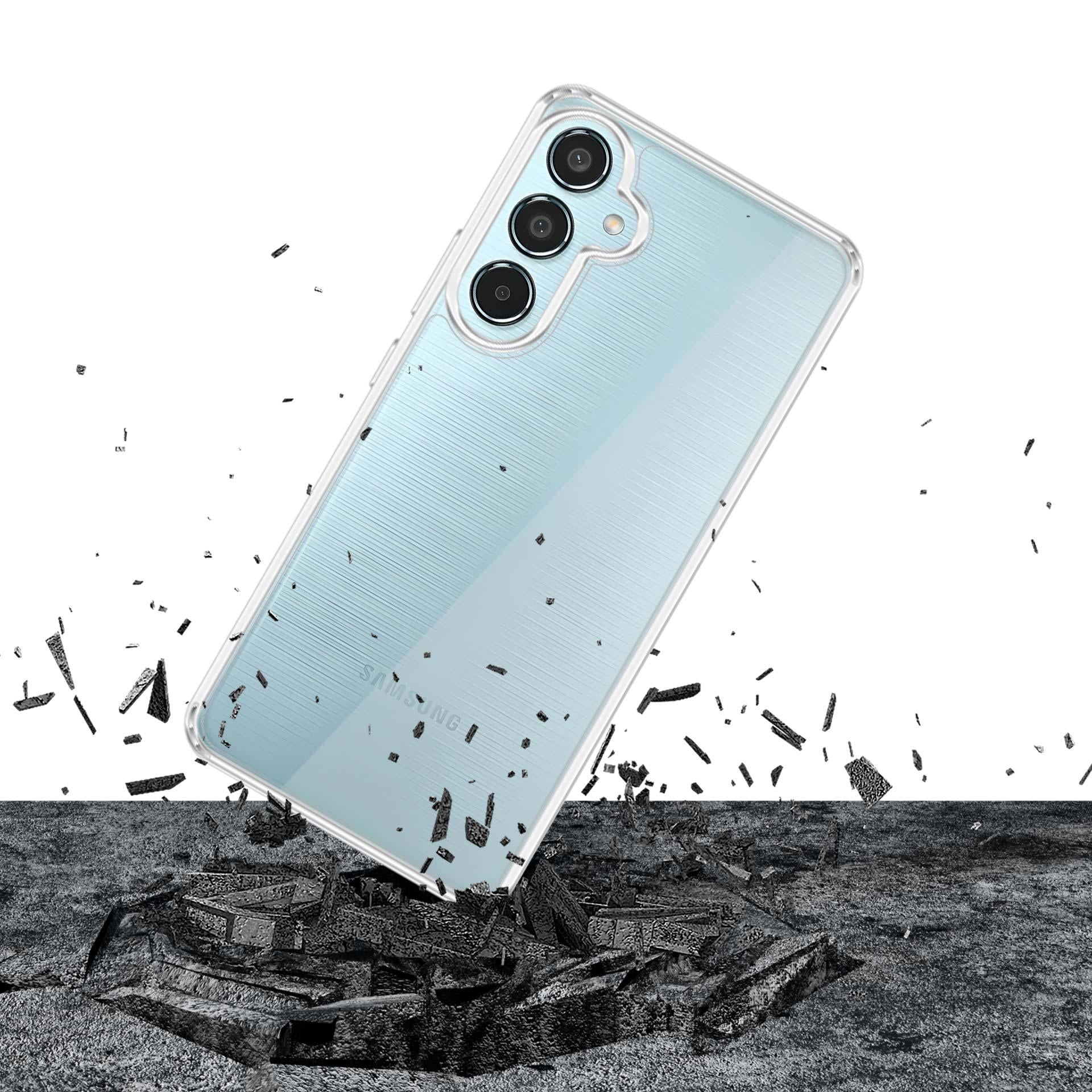 3mk šarvų dėklas, skirtas Samsung Galaxy M35 – skaidrus -- Samsung Galaxy M35