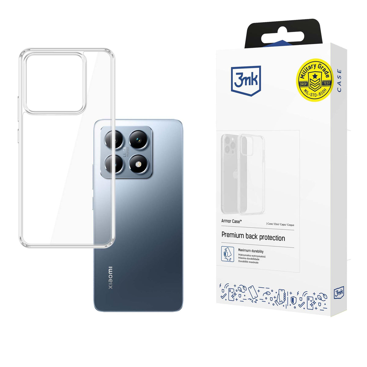 3mk Armor Case skirtas Xiaomi 14T - skaidrus