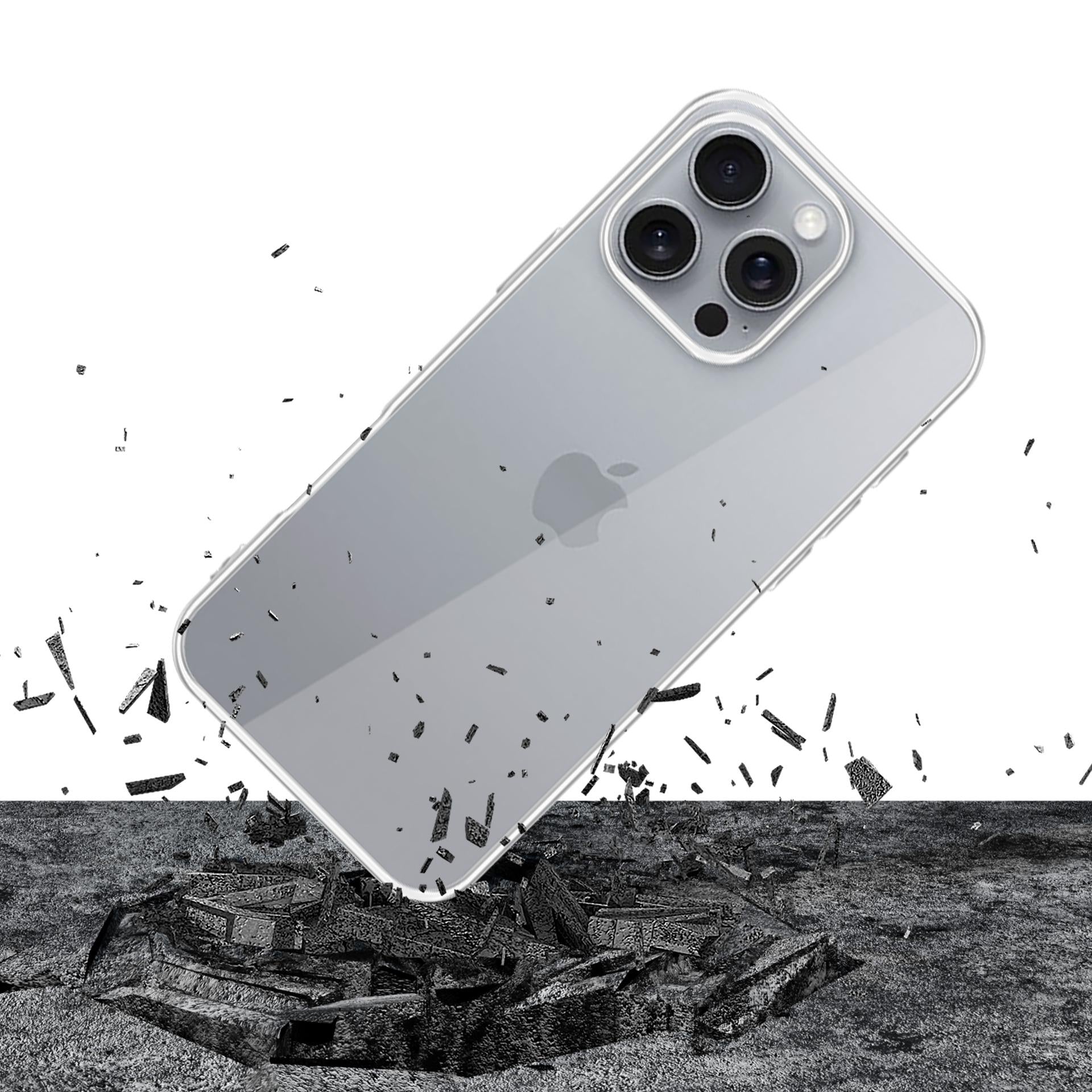3mk skaidrus dėklas, skirtas iPhone 16 Pro – skaidrus
