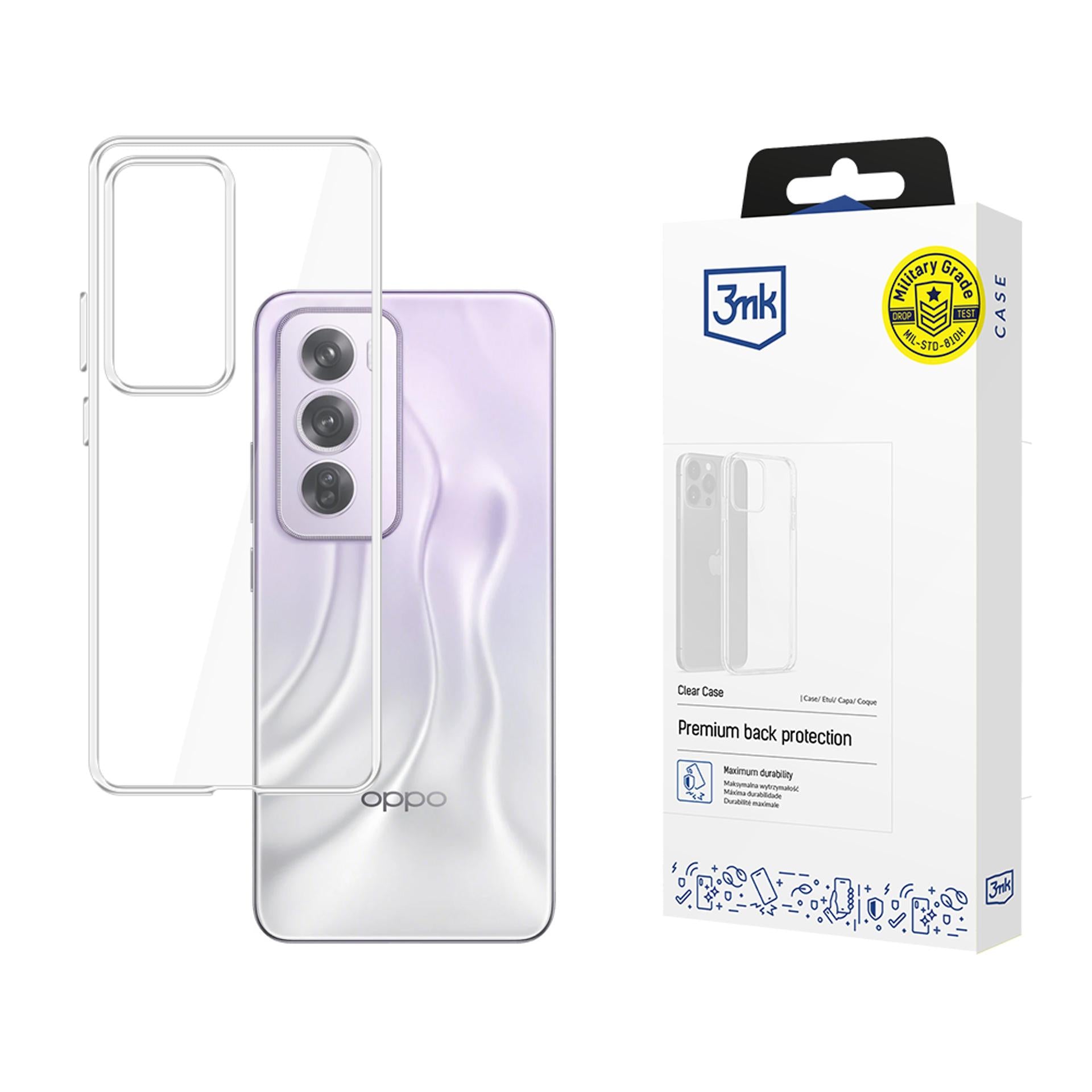 3mk Clear Case, skirtas Oppo Reno 12 - skaidrus -- Oppo Reno 12