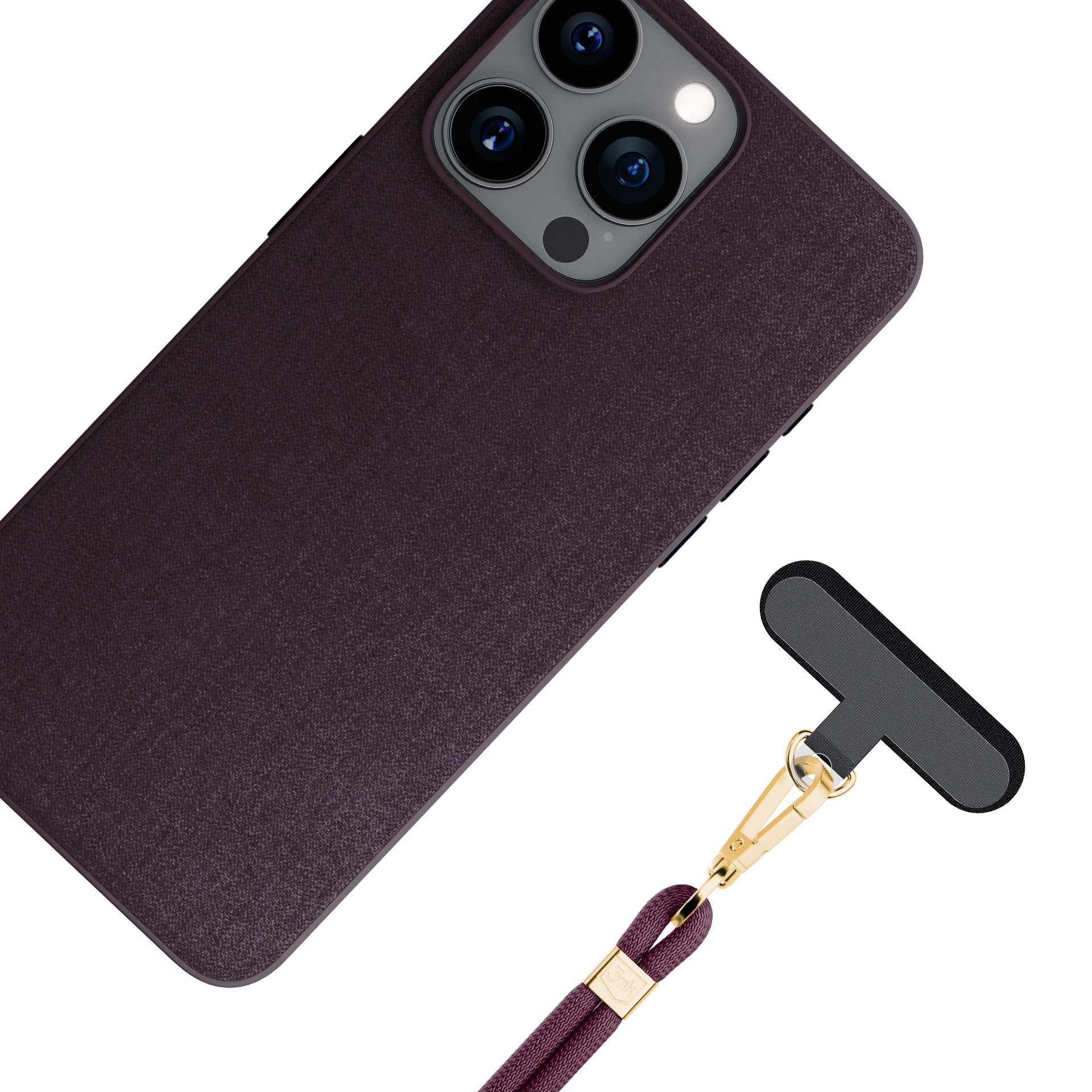 Išmaniojo telefono dirželis 3mk EasyClip Elite – bordo spalvos -- Cell phone cases and covers