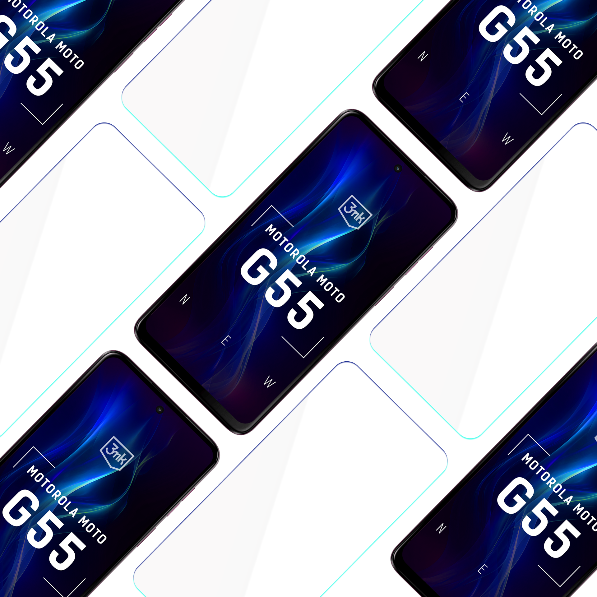 3mk hardglass™ grūdintas stiklas skirtas Motorola Moto G55 5G -- Motorola Moto G55 5G