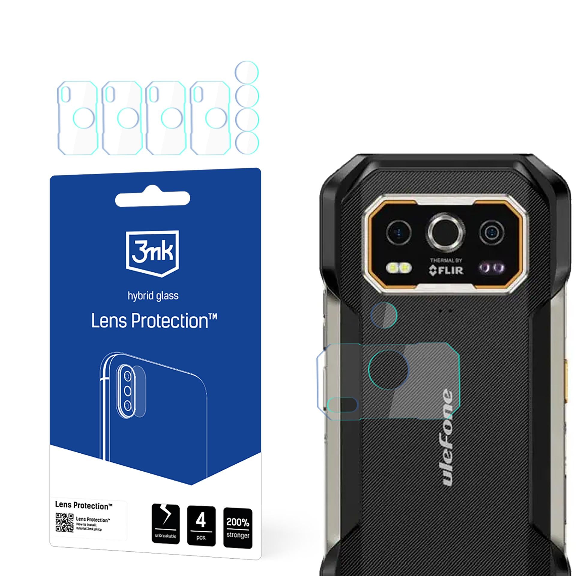 3mk objektyvo apsaugos kameros stiklas, skirtas Ulefone Armor 27 Pro / 27T Pro -- Cell phone tempered glass
