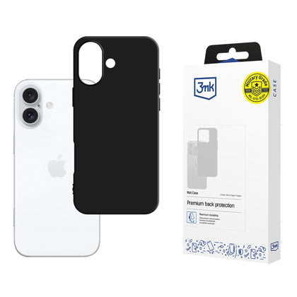 3mk matinis dėklas su MagSafe, skirtas iPhone 16 – juodas