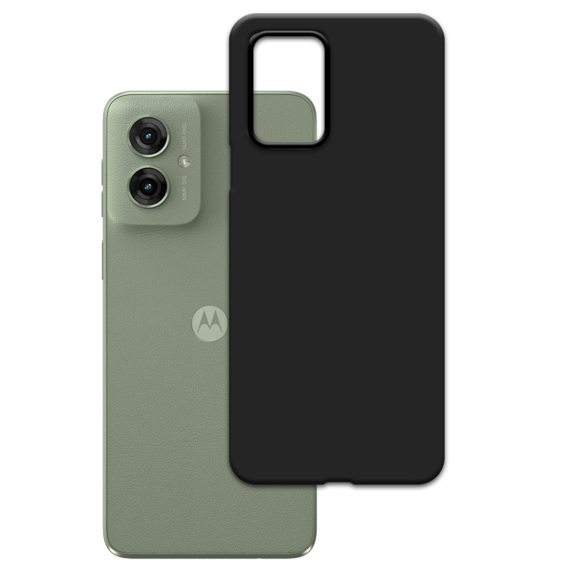 3mk Matt Case, skirtas Motorola Moto G55 5G - juodas -- Motorola Moto G55 5G