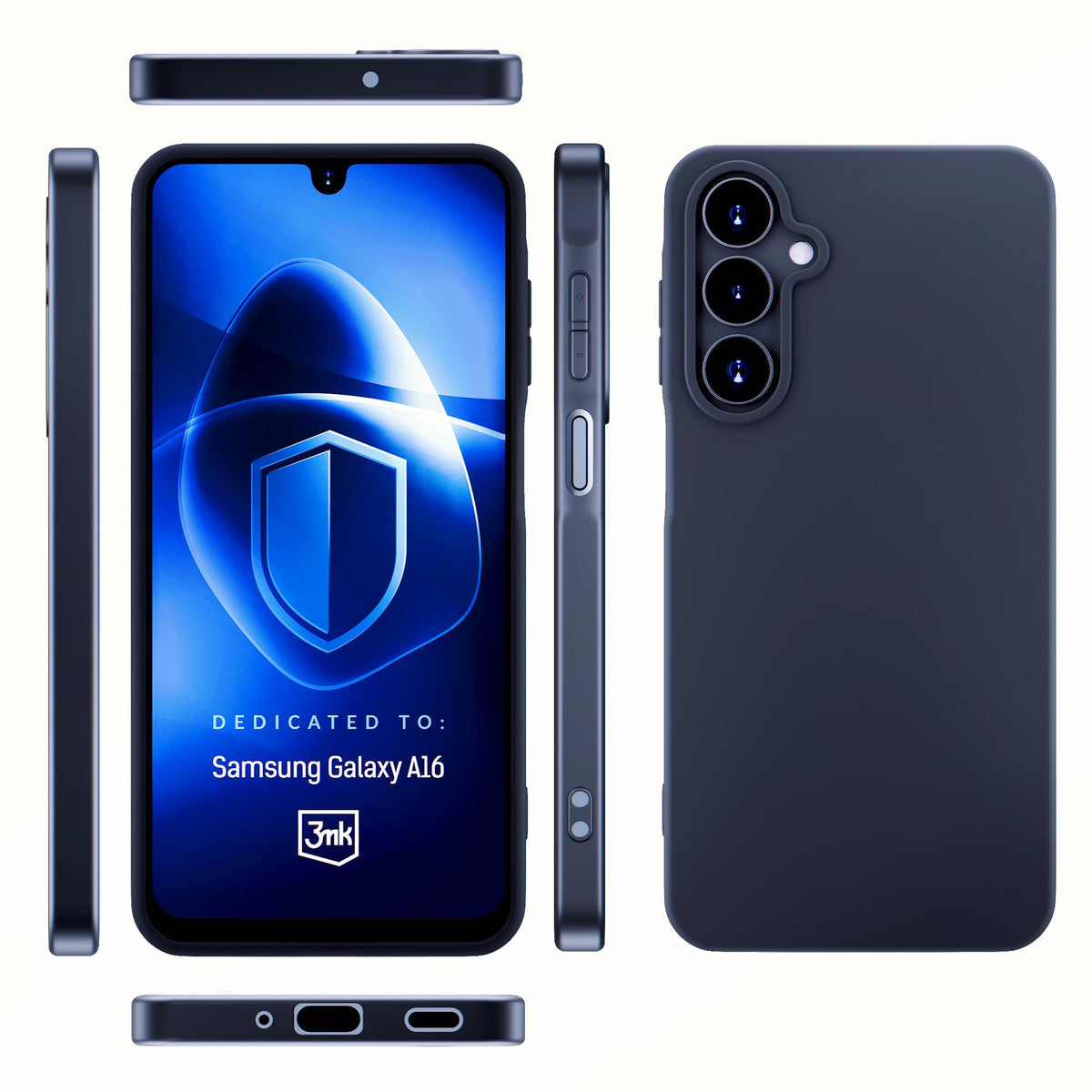 3mk matinis dėklas, skirtas Samsung Galaxy A16 – juodas -- Samsung Galaxy A16