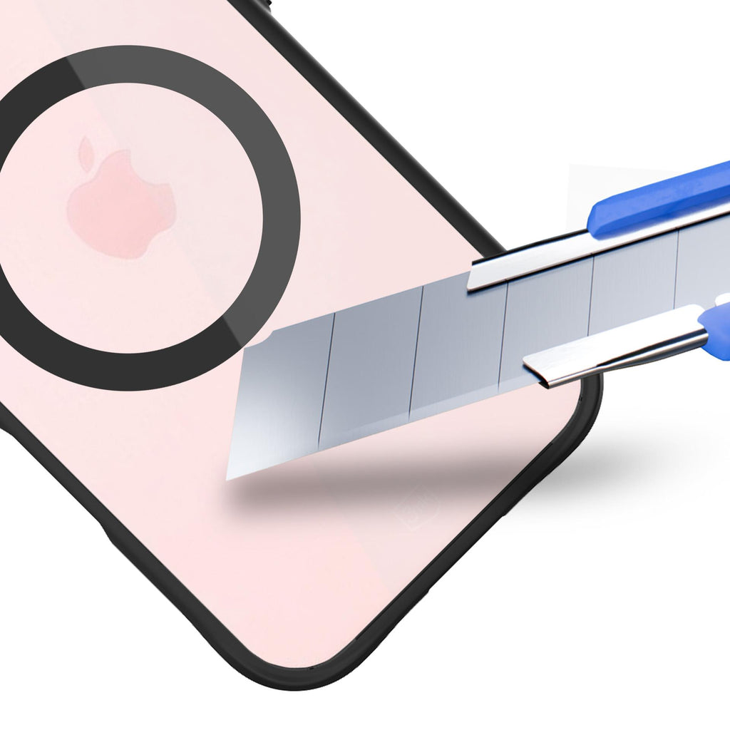3mk Satin Armor MagCase su MagSafe, skirtas iPhone 16 – skaidrus su juodu rėmeliu