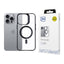 3mk Satin Armor MagCase su MagSafe, skirtas iPhone 16 Pro – skaidrus su juodu rėmeliu