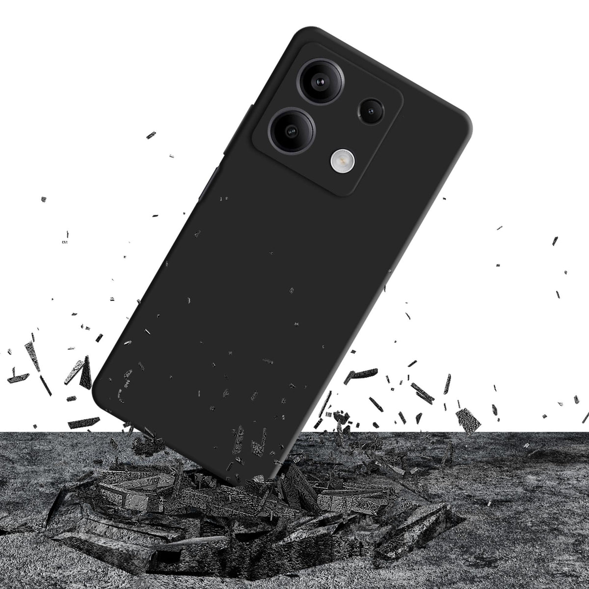 3mk silikoninis dėklas, skirtas Xiaomi Redmi Note 13 5G - juodas