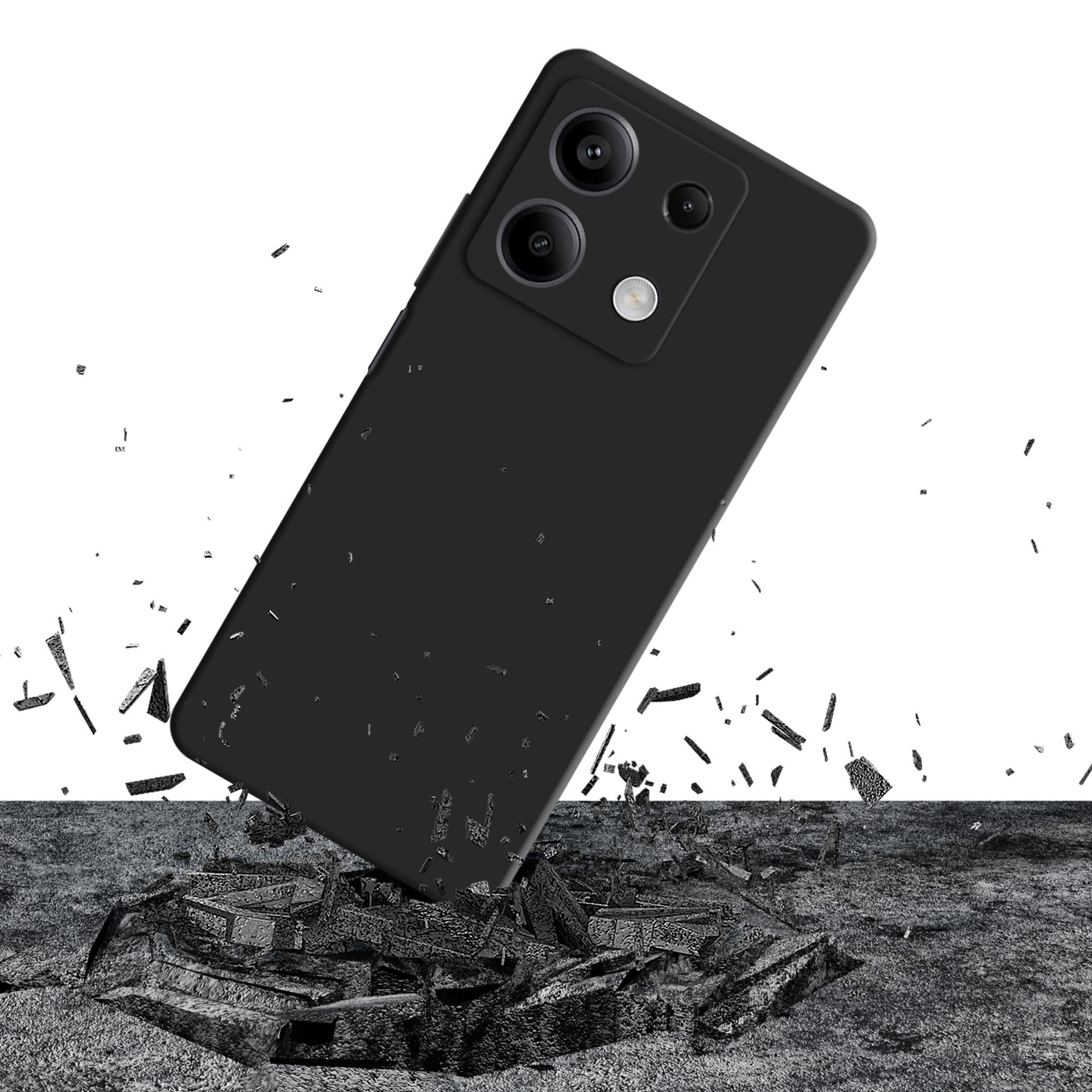 3mk silikoninis dėklas, skirtas Xiaomi Redmi Note 13 5G - juodas