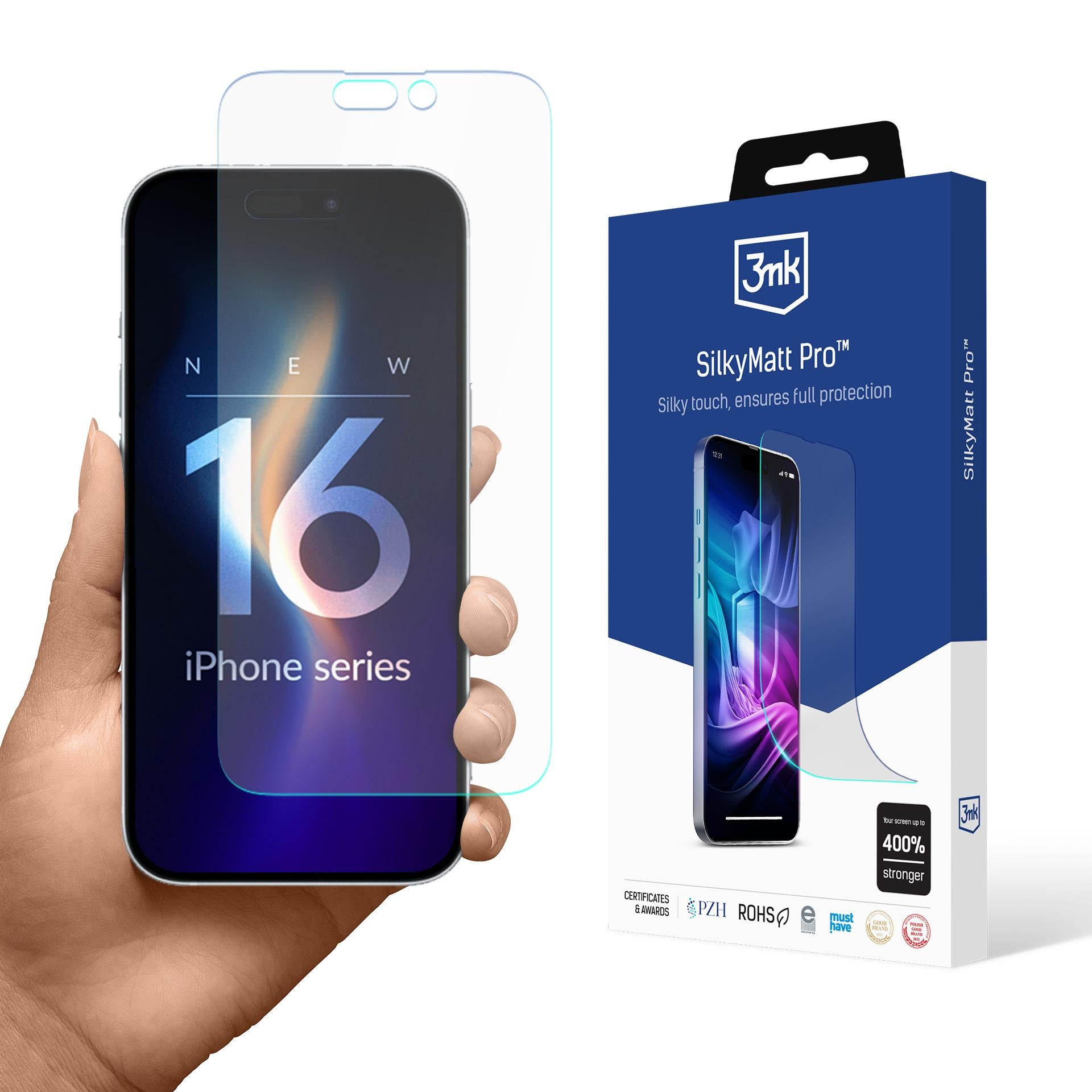 Matinė apsauginė plėvelė 3mk Silky Matt Pro skirta iPhone 16 Pro Max