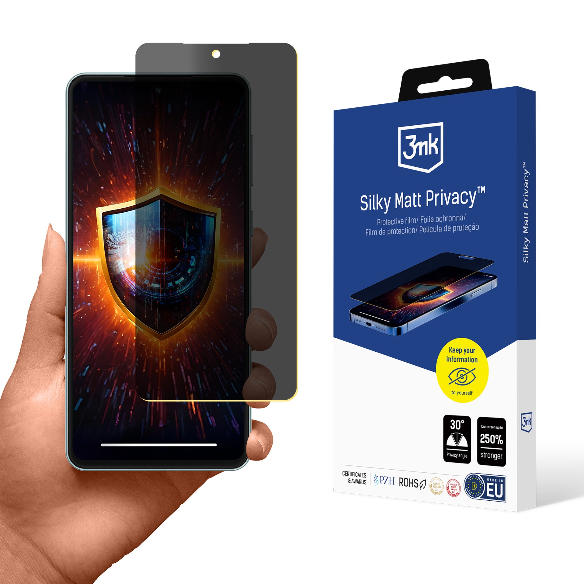 Privatumo plėvelė matinė 3mk Silky Matt Privacy, skirta Samsung Galaxy M55 -- Samsung Galaxy M55