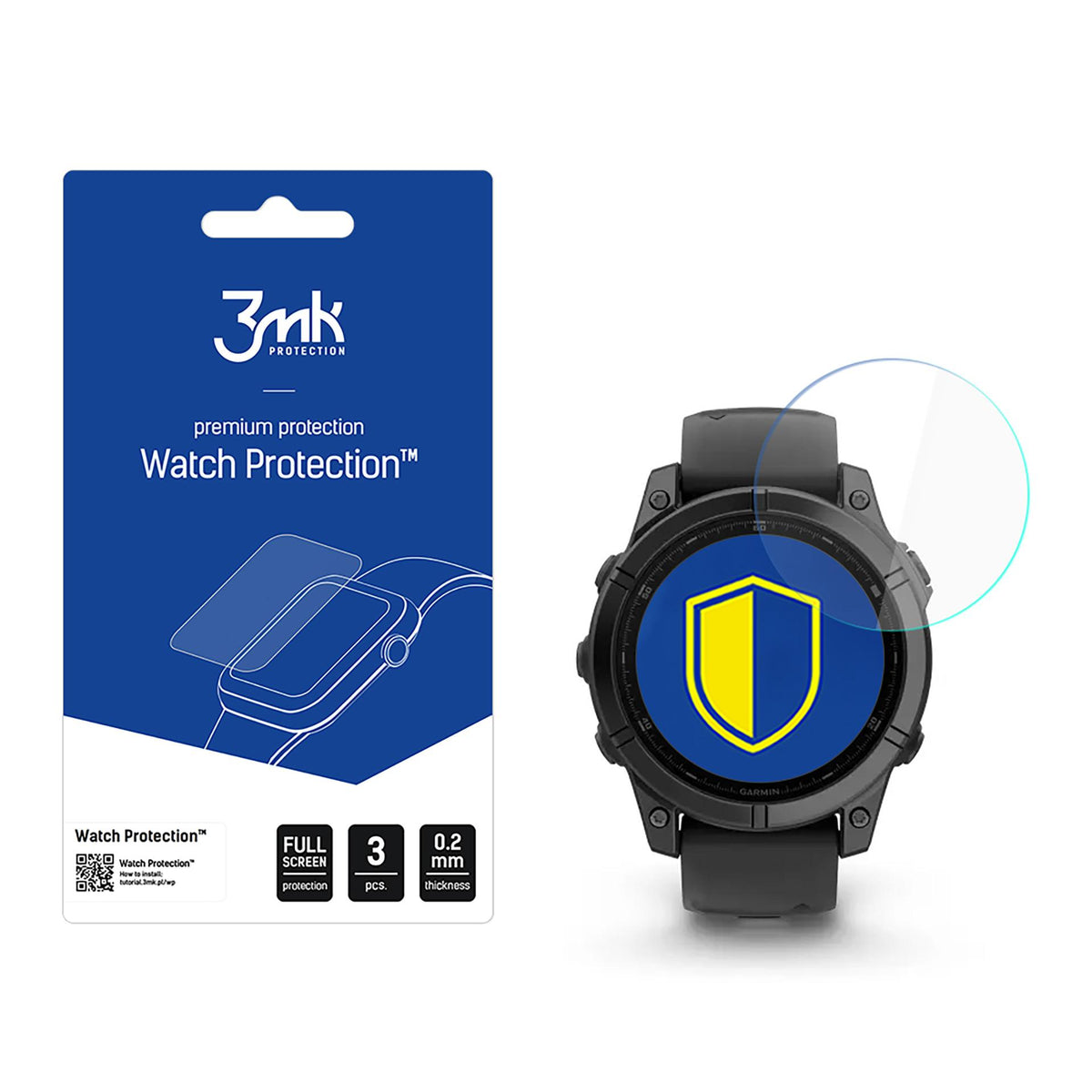 Hibridinis stiklas 3mk Watch Protection FlexibleGlass skirtas Garmin Fenix E 47mm -- Garmin Fenix E 47mm