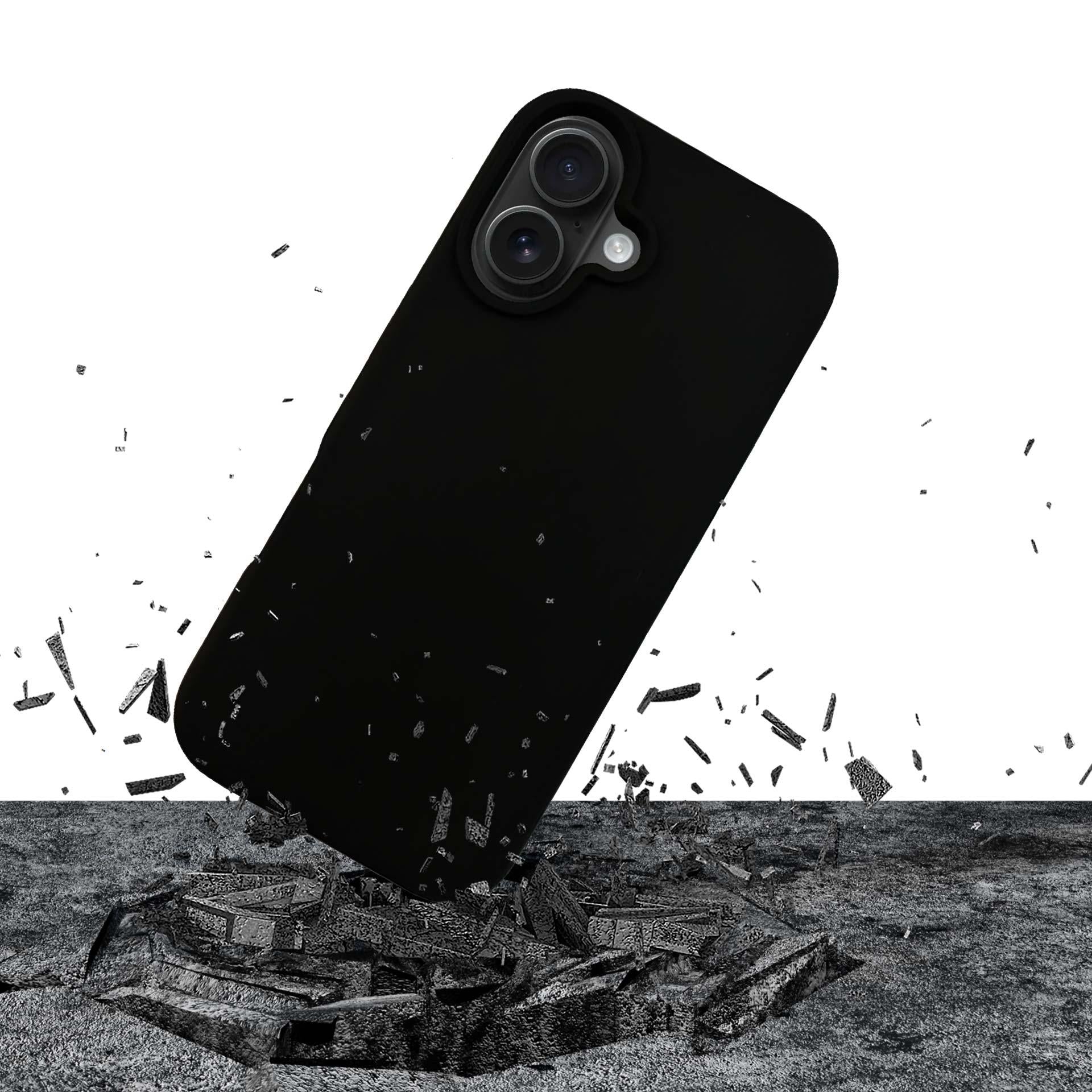 3mk silikoninis dėklas, skirtas iPhone 16 Plus – juodas