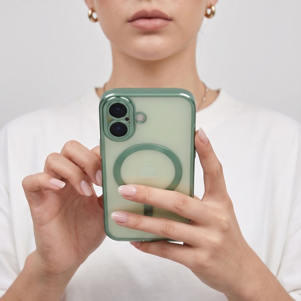 Dėklas Tech-Protect MagFlex iPhone 17, matinis pilkai žalias -- iPhone 17