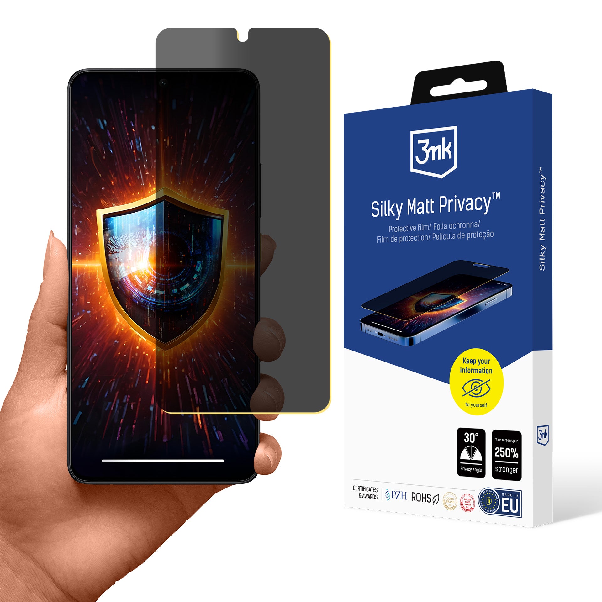 3mk Silky Matt Privacy apsauginis plėvelis Xiaomi Poco X6 Pro 5G -- Xiaomi Poco X6 Pro 5G