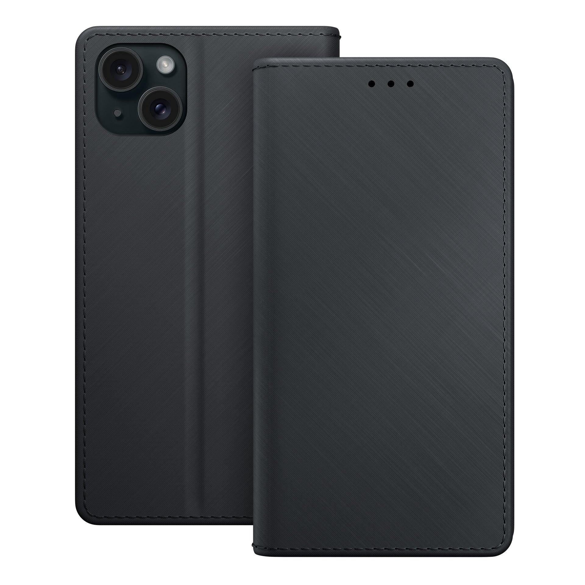 3mk piniginės dėklas, skirtas iPhone 15 Plus – juodas
