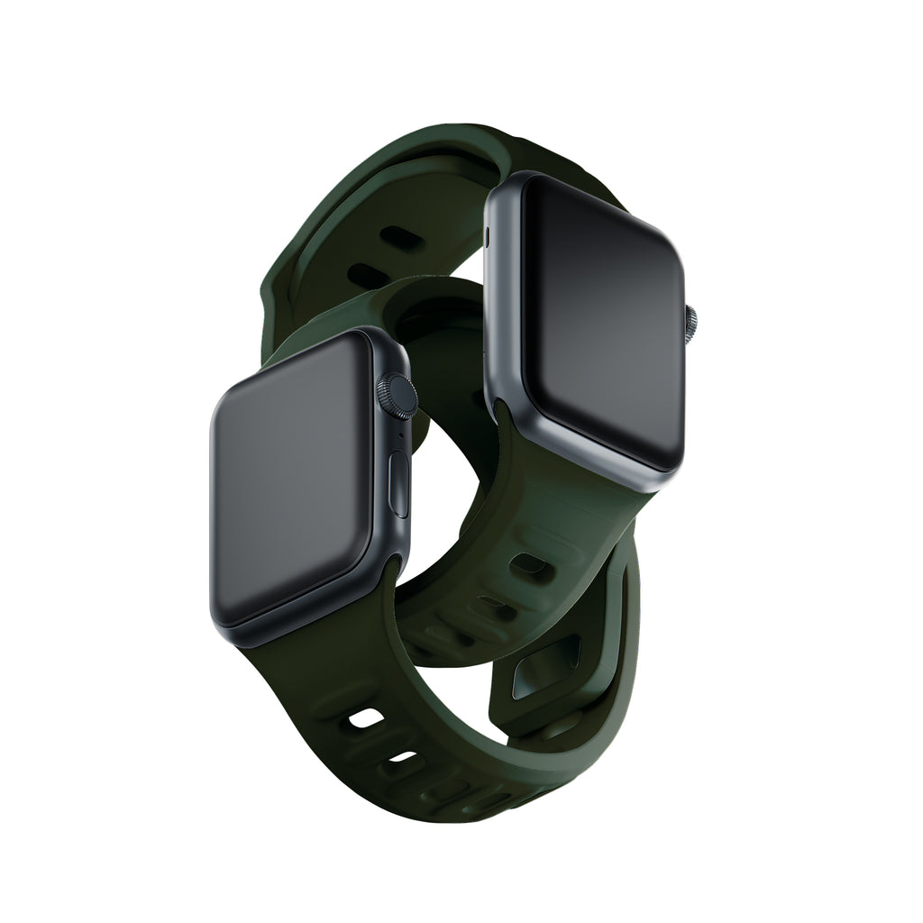 3mk silikoninis laikrodžio dirželis, skirtas Apple Watch 42/44/45/49 mm – žalias