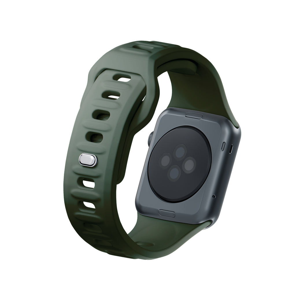 3mk silikoninis laikrodžio dirželis, skirtas Apple Watch 42/44/45/49 mm – žalias