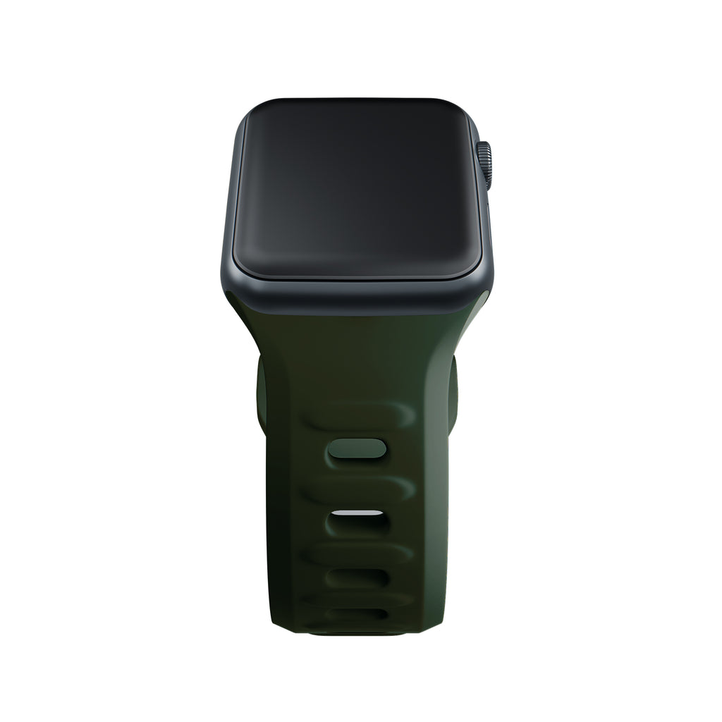 3mk silikoninis laikrodžio dirželis, skirtas Apple Watch 42/44/45/49 mm – žalias