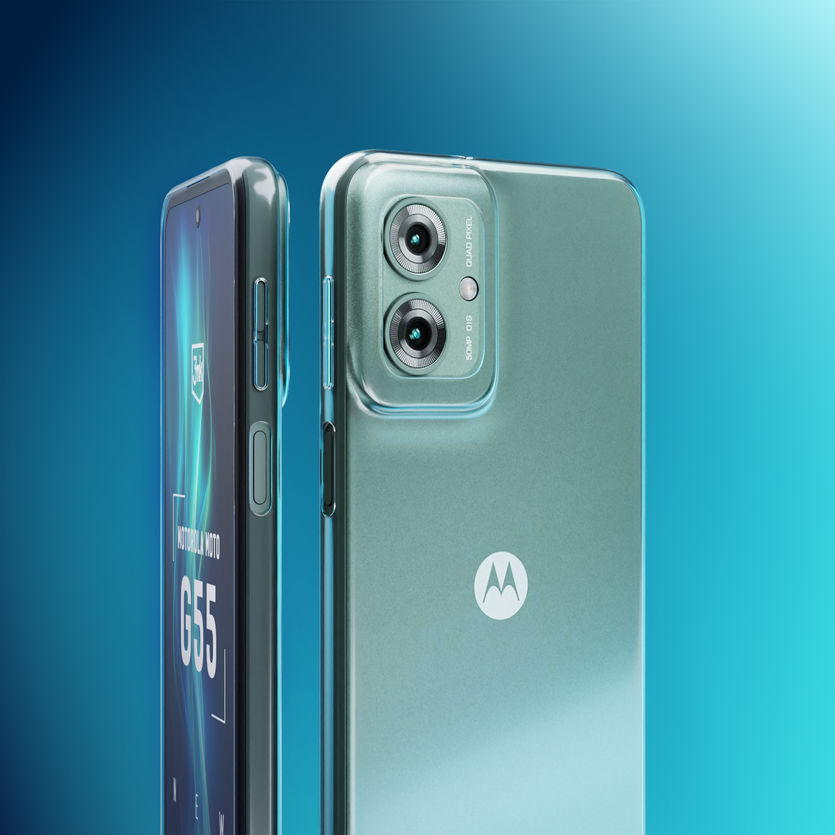 3mk skaidrus dėklas, skirtas Motorola Moto G55 5G - skaidrus -- Motorola Moto G55 5G