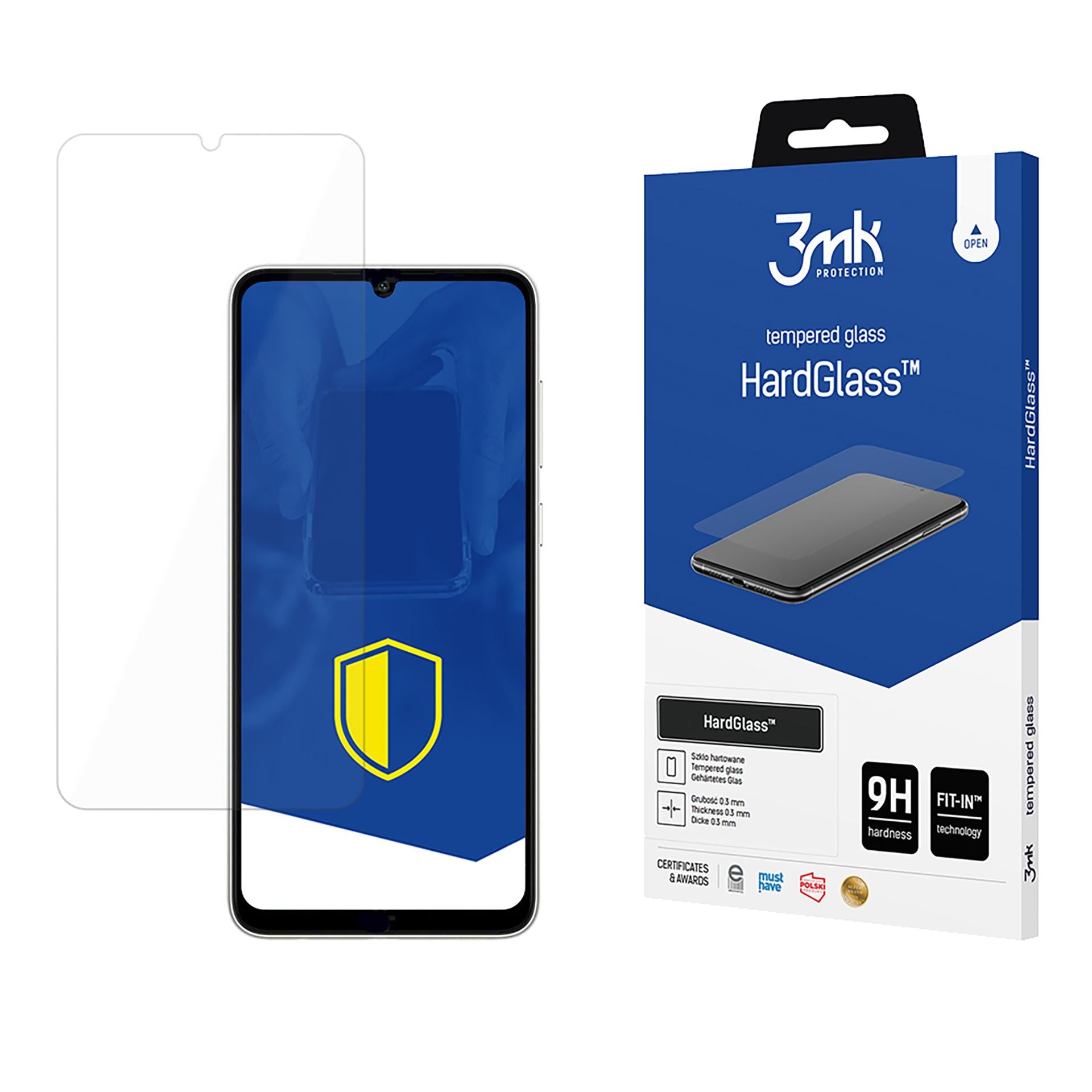 3mk HardGlass grūdintas stiklas, skirtas Samsung Galaxy A05 / A06 -- Samsung Galaxy A05
