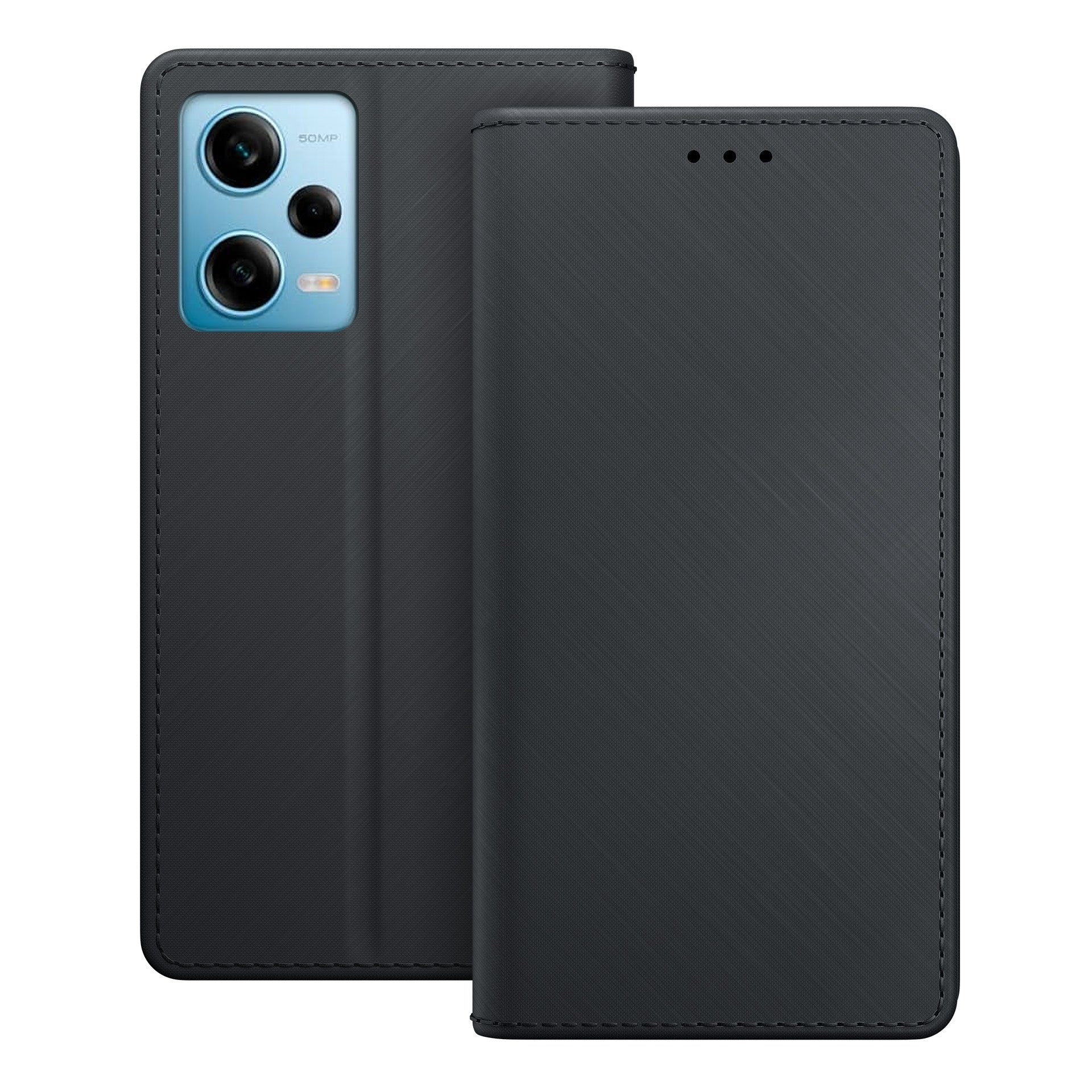 3mk Wallet Case, skirtas Motorola Edge 40 Pro 5G - juodas -- Motorola Edge 40 Pro 5G