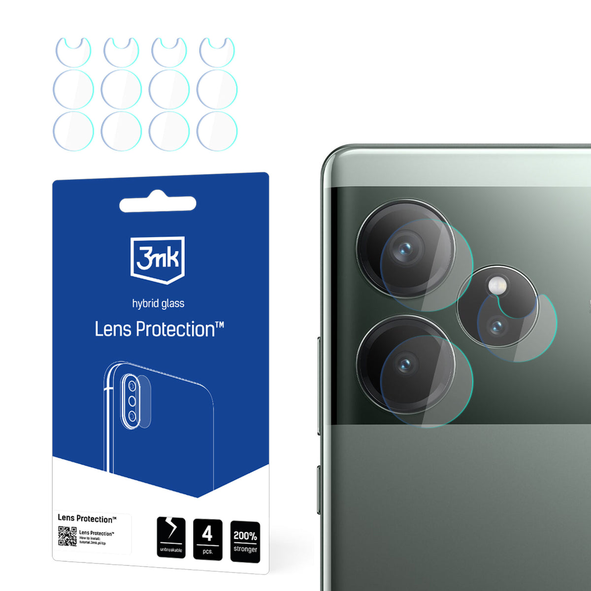 Kameros dangtelis 3mk objektyvo apsauga, skirta Realme GT 6 -- Realme GT 6