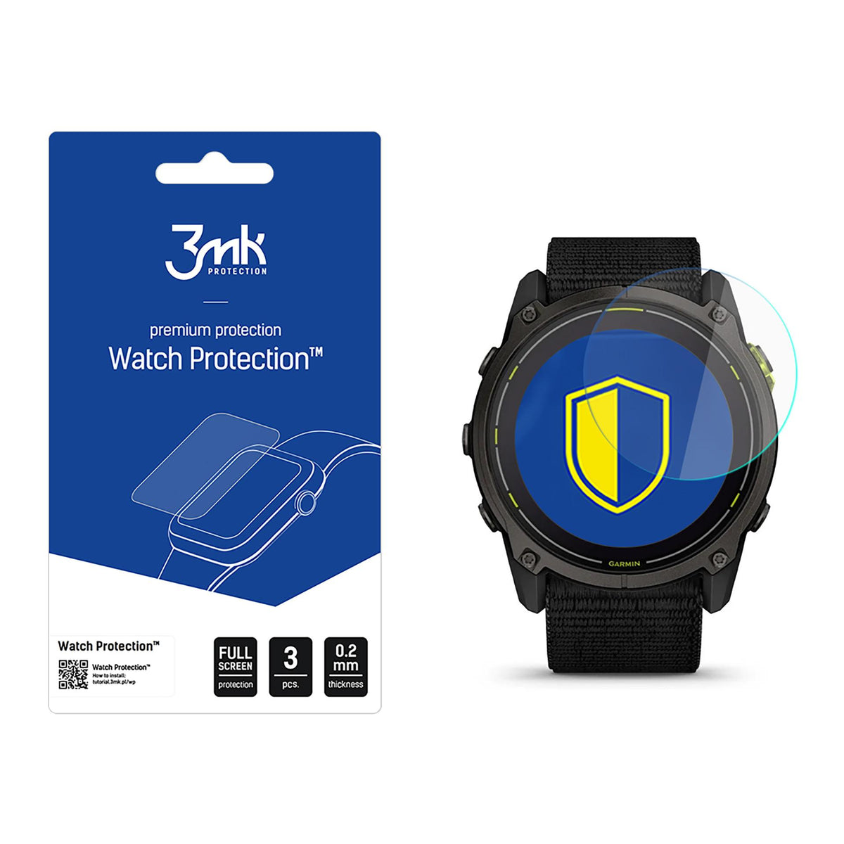 Hybrid Glass 3mk Watch Protection FlexibleGlass, skirtas Garmin Enduro 3