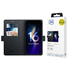 3mk Wallet Case skirtas iPhone 16 - Juodas -- iPhone 16