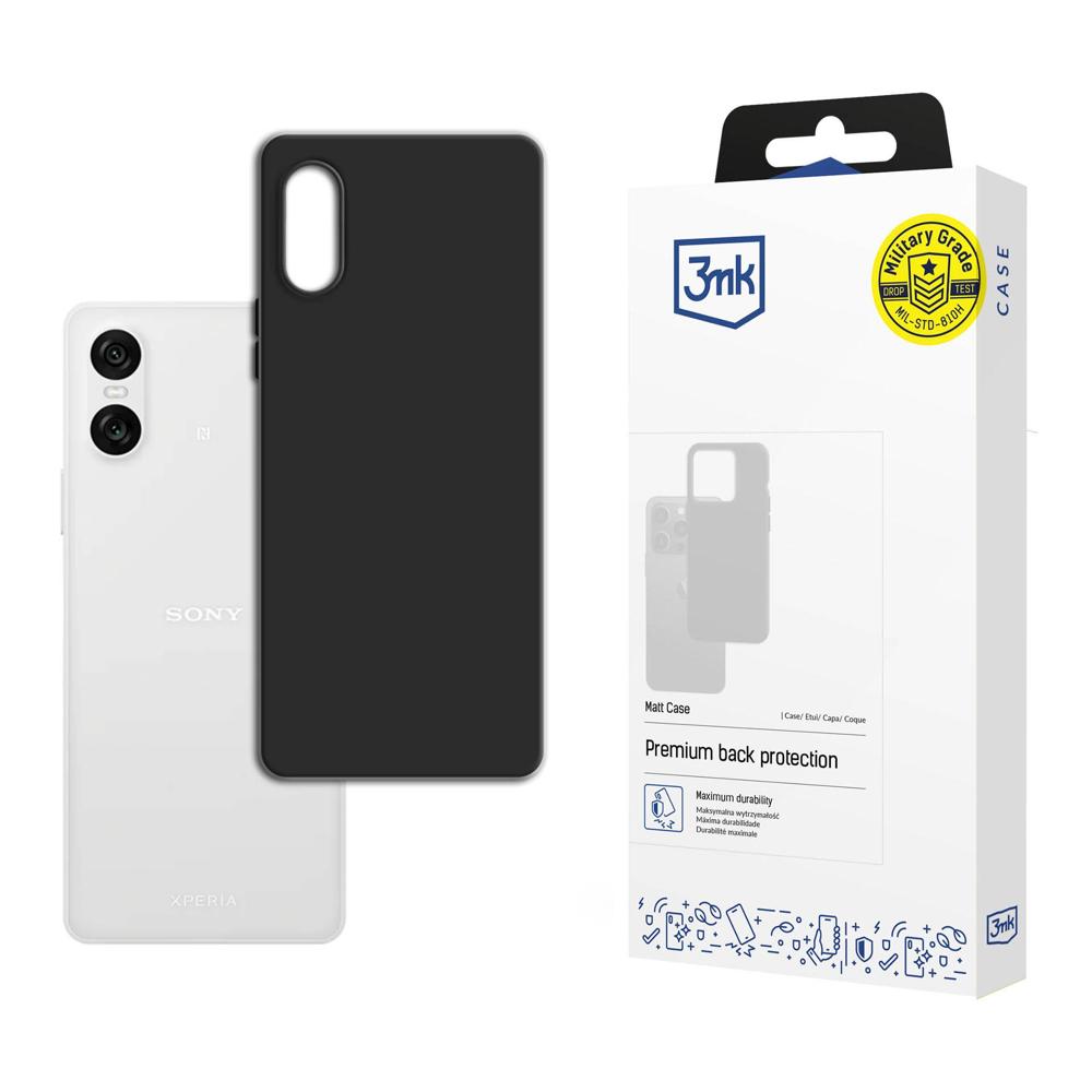 3mk matinis dėklas, skirtas Sony Xperia 10 VI – juodas -- Sony Xperia 10 VI