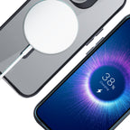 3mk Satin Armor MagCase su MagSafe iPhone 16 Pro Max – skaidrus su juodu rėmeliu
