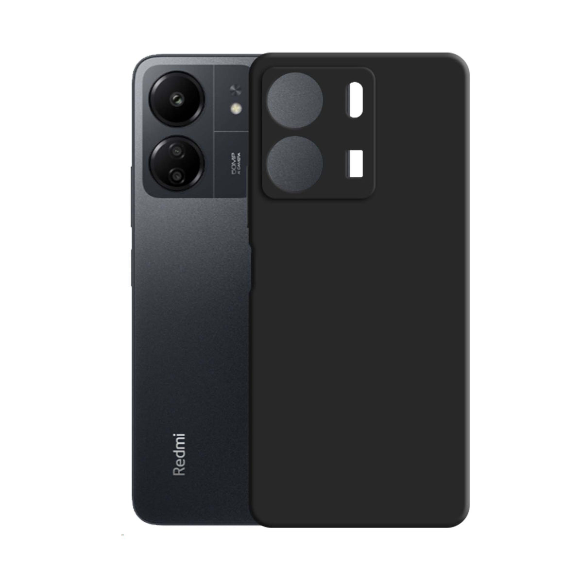 3mk silikoninis dėklas, skirtas Xiaomi Redmi 13C/POCO C65 - juodas -- Xiaomi Redmi 13C
