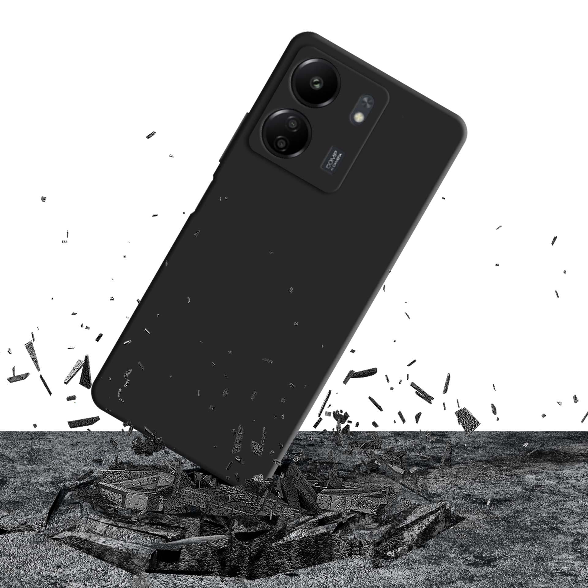 3mk silikoninis dėklas, skirtas Xiaomi Redmi 13C/POCO C65 - juodas -- Xiaomi Redmi 13C