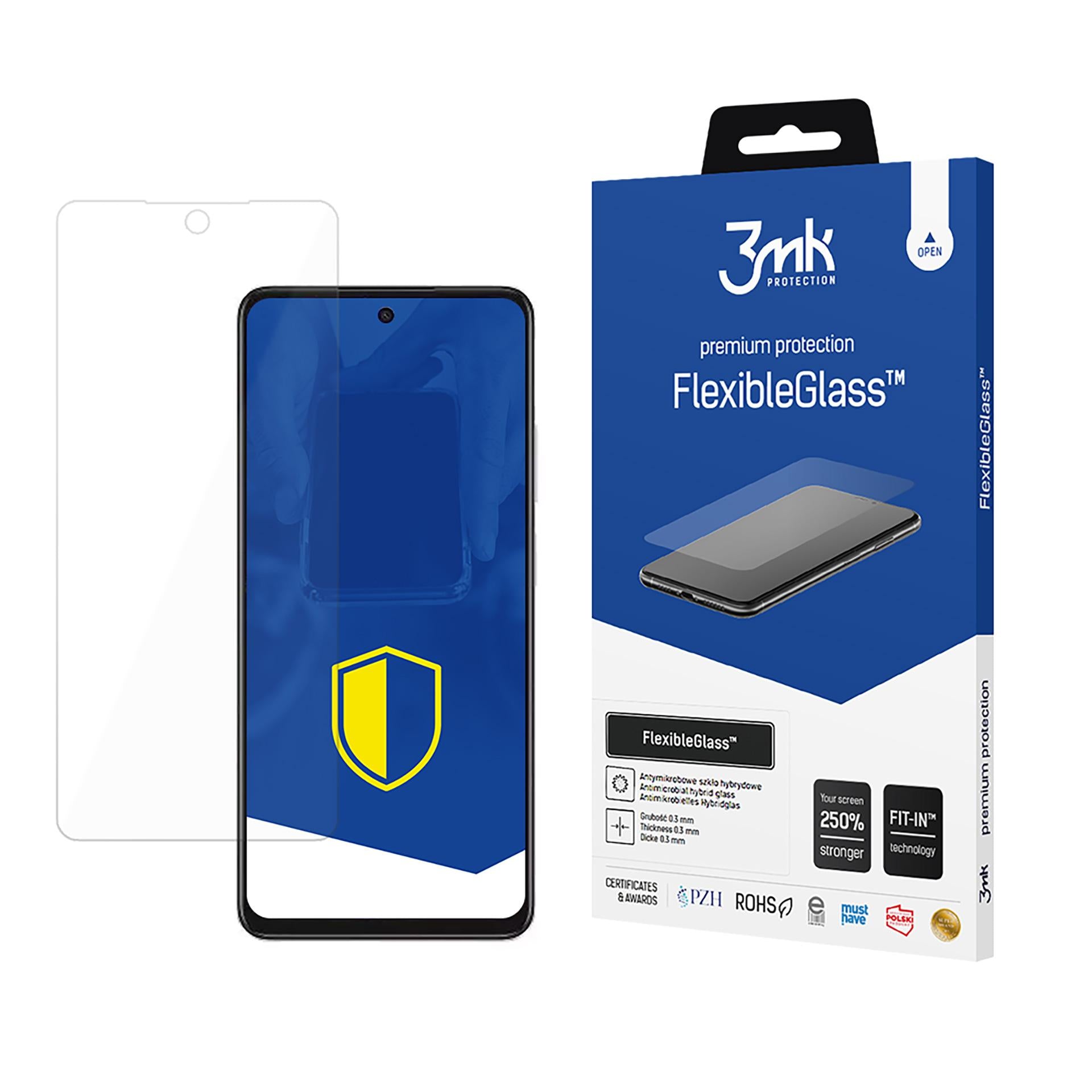 Hibridinis stiklas 3mk FlexibleGlass ant Oppo A3 4G -- Oppo A3 4G
